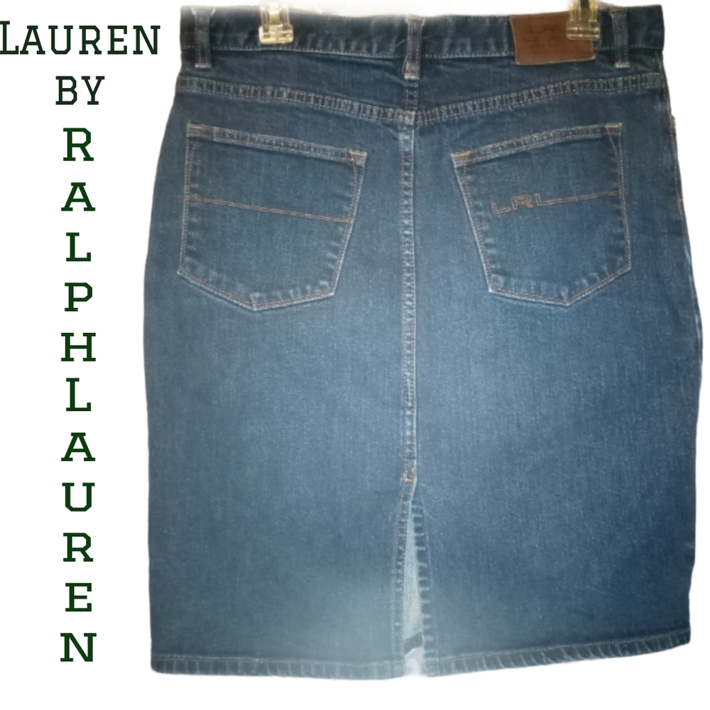 Lauren by Ralph Lauren Jean Skirt Size 10